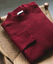 ウール混もちもちハイネックニット