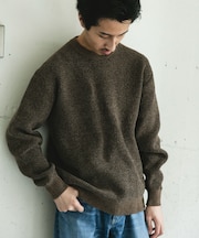 ジャガードモールニットプルオーバー
