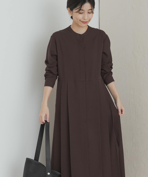 『一部WEB限定カラー』『UR TECH SMOOTHLUXE』サイドプリーツ切替ワンピース