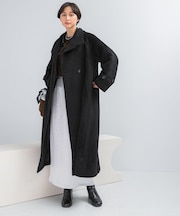 アルパカ混シャギースタンドコート