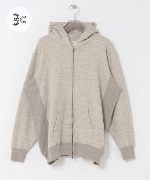 UNDYED SWEAT F／Z PARKA