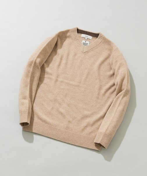 『XLサイズあり』ハミルトンラムズウールVネックニット