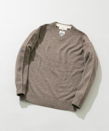 『XLサイズあり』ハミルトンラムズウールVネックニット