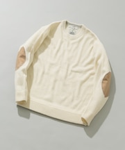 『XLサイズあり』ハミルトンラムズウールエルボーパッチニット