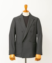 LIFE STYLE TAILOR ウールライクツイルコンフォータブル Wジャケット