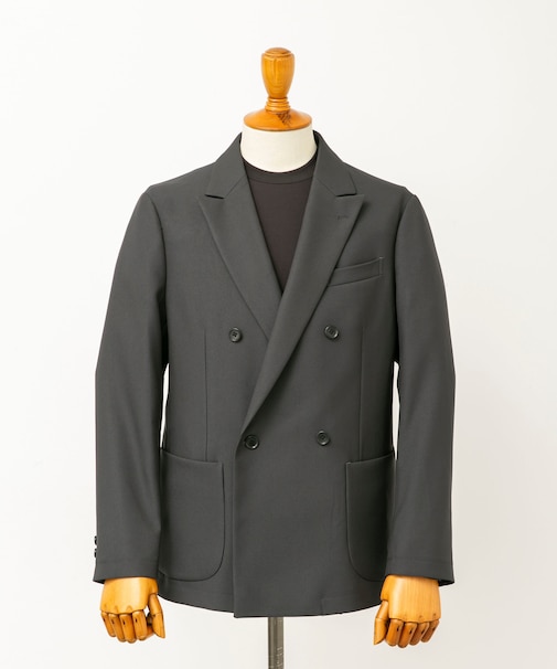 LIFE STYLE TAILOR ウールライクツイルコンフォータブル Wジャケット