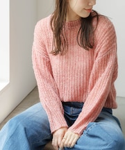 『WEB限定』ヘアリーローゲージニット