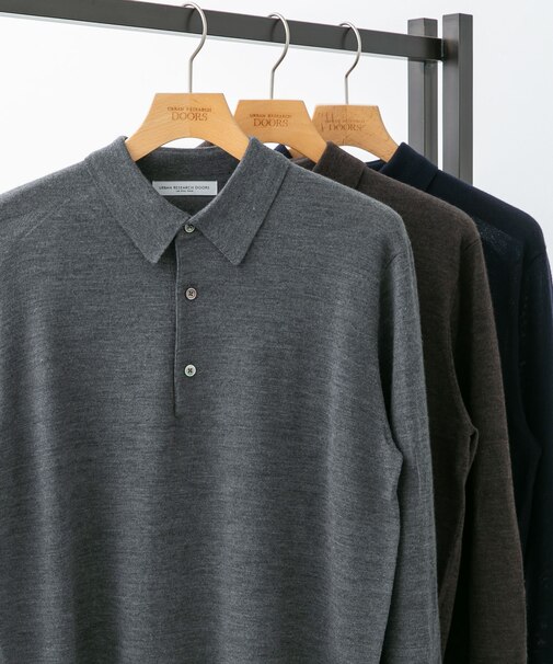 LIFE STYLE TAILOR マシンウォッシャブルハイゲージニットポロ