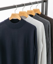 LIFE STYLE TAILOR マシンウォッシャブルハイゲージモックニット