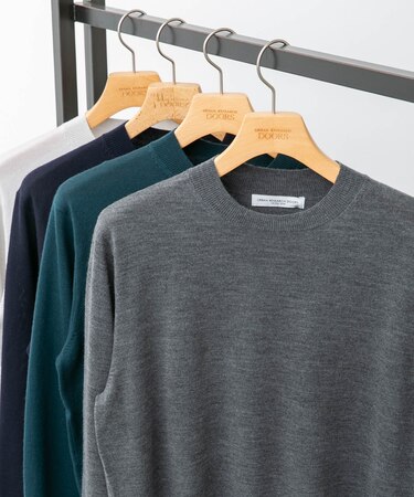 LIFE STYLE TAILOR　マシンウォッシャブルハイゲージクルーニット