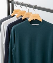 LIFE STYLE TAILOR マシンウォッシャブルハイゲージクルーニット