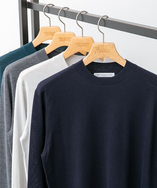 LIFE STYLE TAILOR　マシンウォッシャブルハイゲージクルーニット