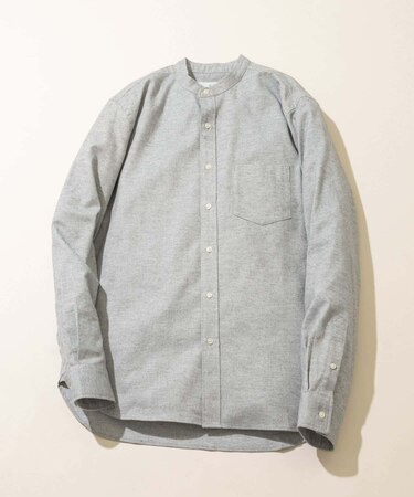 『抗菌 / 防臭』『XXLサイズあり』ハイパフォーマンスフランネルバンドカラーシャツ