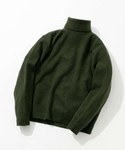 ブークレストレッチタートルニット