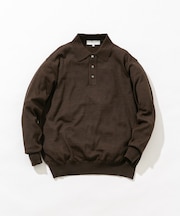 イタリア糸メリノウールニットポロシャツ