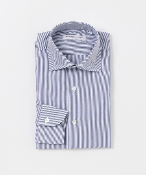 『イージーケア』LIFE STYLE TAILOR セミワイド細ストライプシャツ