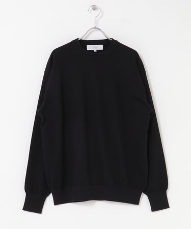 コットンカシミヤクルーネックニット