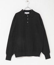 コットンカシミヤニットポロシャツ