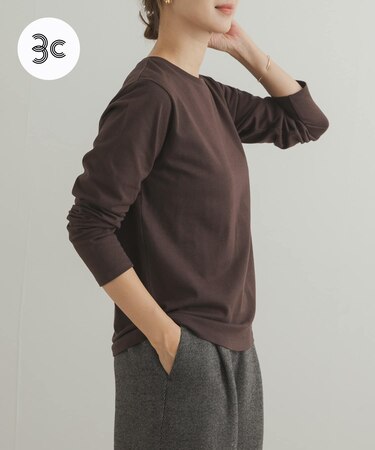 Grow Organic クルーネックロングスリーブTシャツ