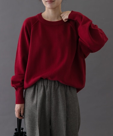 FORK&SPOON　ラグランニットプルオーバー