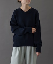 FORK&SPOON　Vネックニット