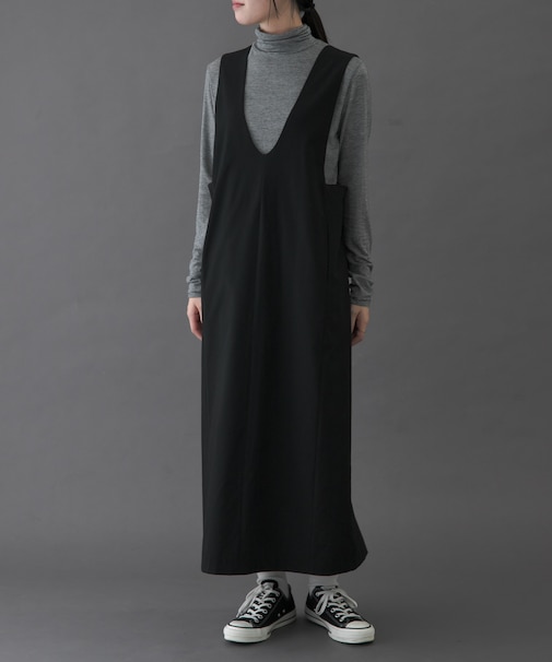 FORK&SPOON ウールライクジャンパースカート