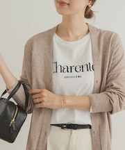 フロッキーロゴプリントロングTシャツ