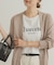 フロッキーロゴプリントロングTシャツ