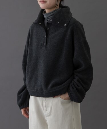 FORK&SPOON　スナップタートルフリースプルオーバー