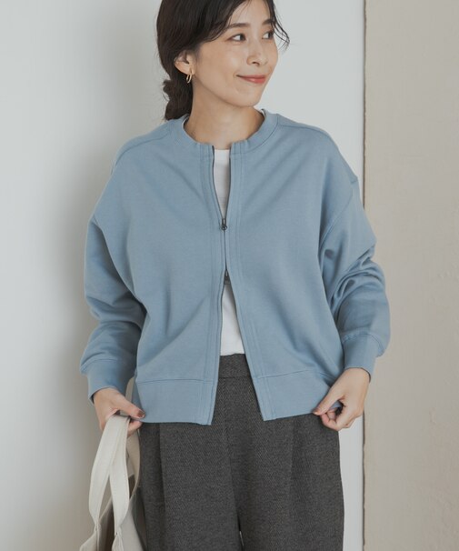 『WEB／一部店舗限定カラー』コットンスウェットZIPカーディガン