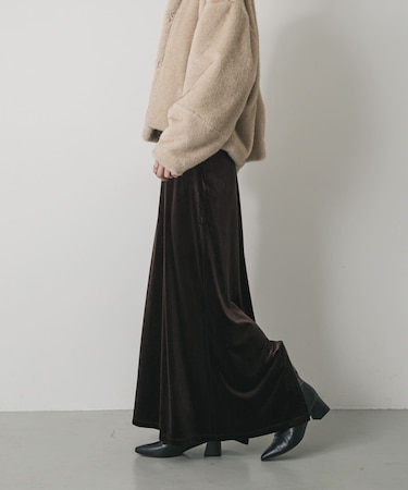『TALLサイズ/WEB限定』ベロアナロースカート