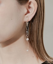 ウェーブパールスウィングイヤリング