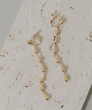 ティアドロップチェーンイヤリング