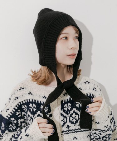 ニットキャップボンネット