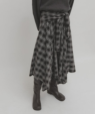 ノットデザインチェックスカート
