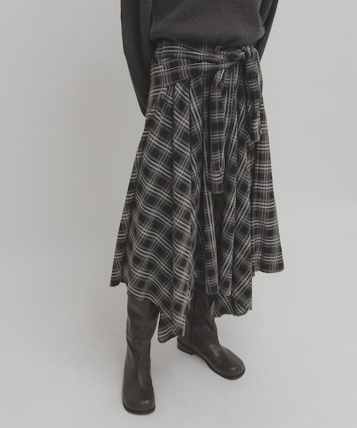 ノットデザインチェックスカート
