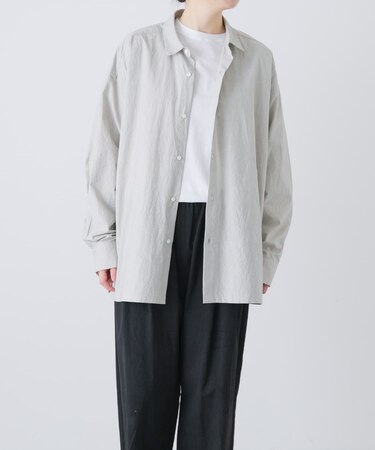 『ユニセックス』コットンレギュラーカラーボックスシャツ