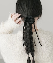 ベロアリボンヘアカフ