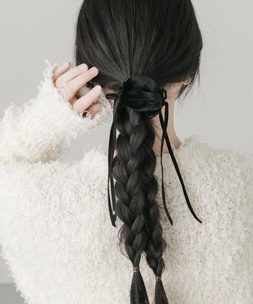 ベロアリボンヘアカフ