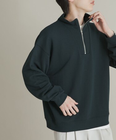 『一部WEB限定カラー』ハーフジップロングスリーブスウェット