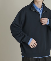 『一部WEB限定カラー』ハーフジップロングスリーブスウェット