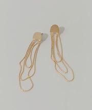 トリプルチェーンロングピアス