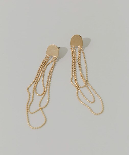 トリプルチェーンロングピアス