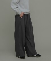 裏起毛イージーワイドパンツ