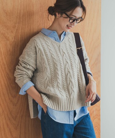 ハミルトンウールアラン柄プルオ-バー