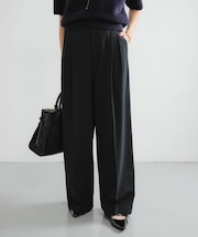 ウールブレンドワイドストレートパンツ