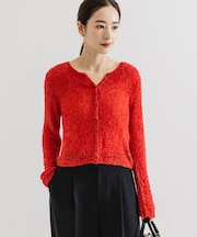 シアーモールショート丈カーディガン