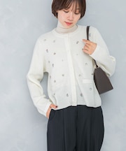 ビジューショートカーディガン