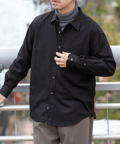 『蓄熱 ／ XLサイズあり』アーバンリラックスサーモネルレギュラーシャツ