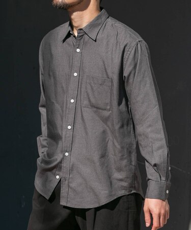 『蓄熱 ／ XLサイズあり』アーバンリラックスサーモネルレギュラーシャツ
